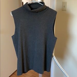 Talbots Grey Turtleneck Shell